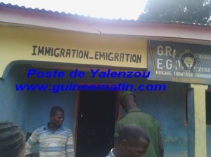 Yalenzou, le poste frontalier guinée-libérien, à N'zérékoré