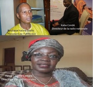 Yacine Diallo, président de l'URTELGUI, Kaba Condé, radio nationale, Hawa Camille Camara, radios rurales