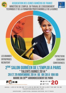 2ème salon de 'emploi à Paris, Talents Guinée, France, AJGF, Association des Jeunes Guinéens de France