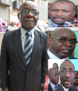 Claude Kory Kondiano, président de l'Assemblée nationale, les opposants Aboubacar Sylla, Fodé Oussou Fofana, Sidya Touré