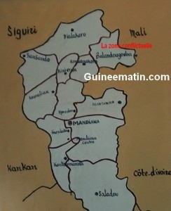 Mandiana, Carte de la préfecture