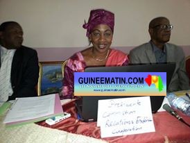 Madame Keita Hadja Nene Hawa Diallo, presidente de la Commission Relations extérieures et coopération de l'INIDH