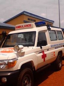 L'ambulance de la préfecture de Koubia, offerte par le FNUAP