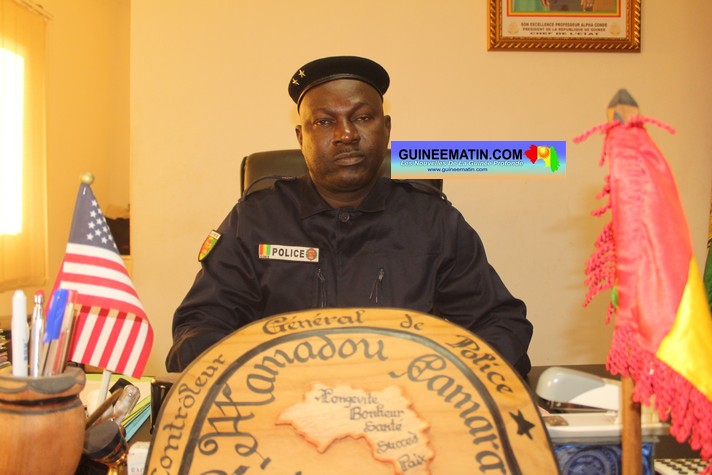 Contrôleur général Mamadou Camara, directeur central de la Sécurité publique et porte-parole de la police nationale