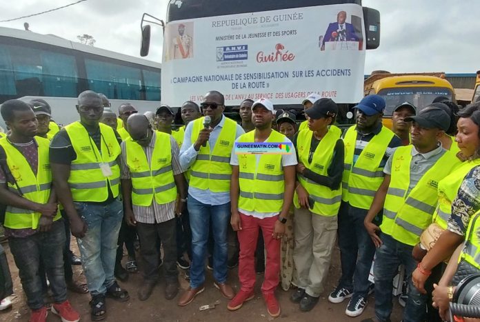 Gare routière de Matoto (Conakry) : le 4ème acte de la campagne de sensibilisation sur les accidents de la route lancé